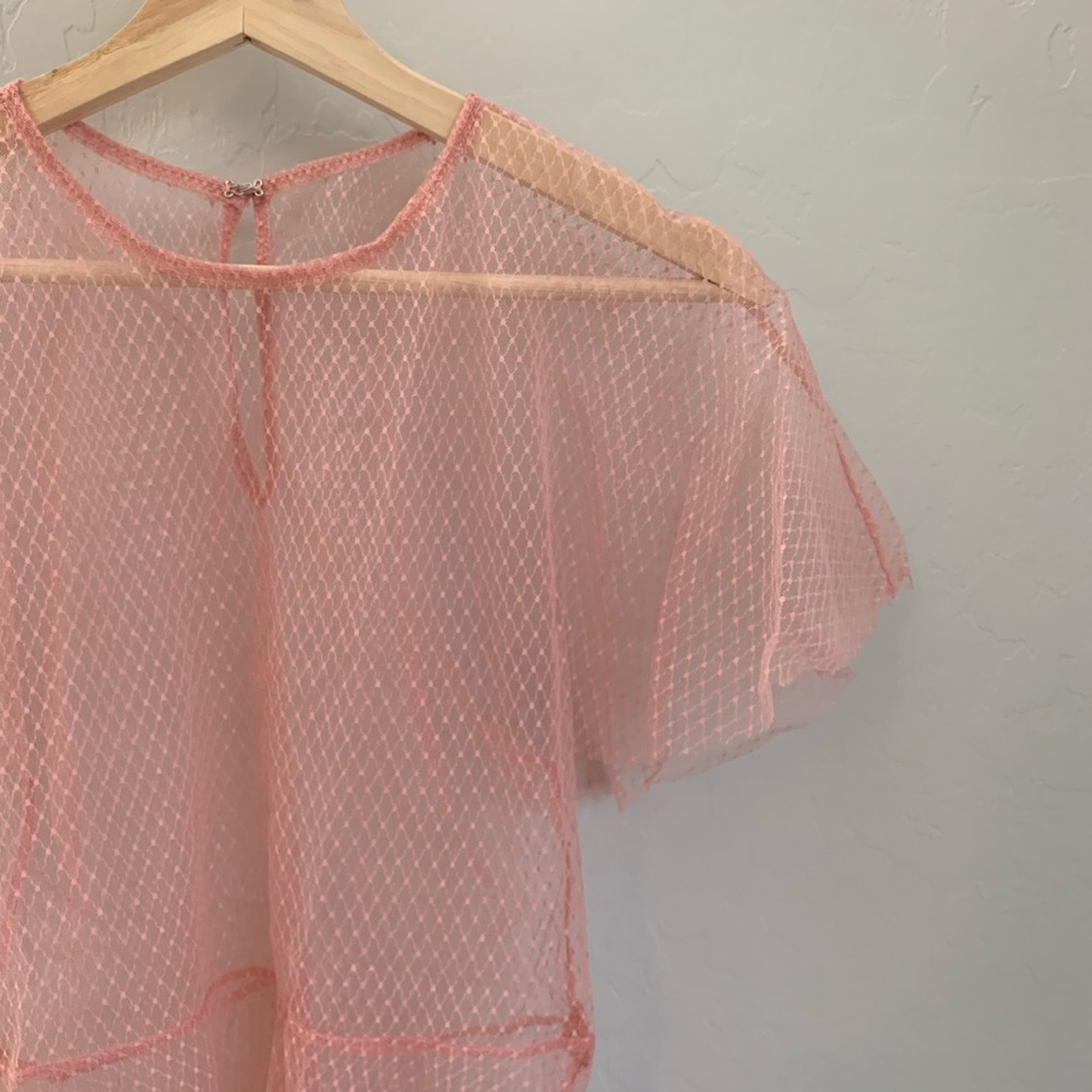 Pink lace top